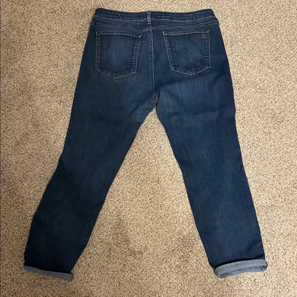 Jessica Simpson Indigo Boyfriend Jeans size 32 or 14 dark Blue - Picture 4 of 5